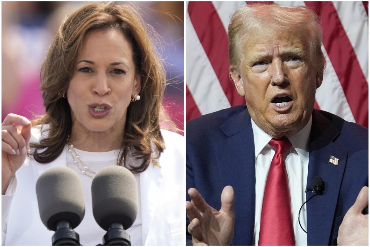 Vice President Kamala Harris (left) and former President Donald Trump (right)