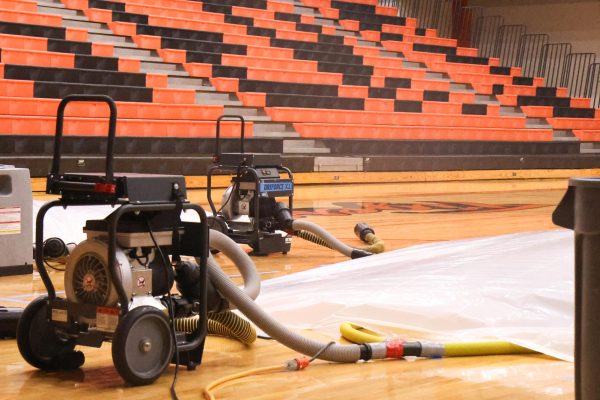 The Lucco-Jackson Gym has been off-limits for weeks as District 7 tries to remove moisture.