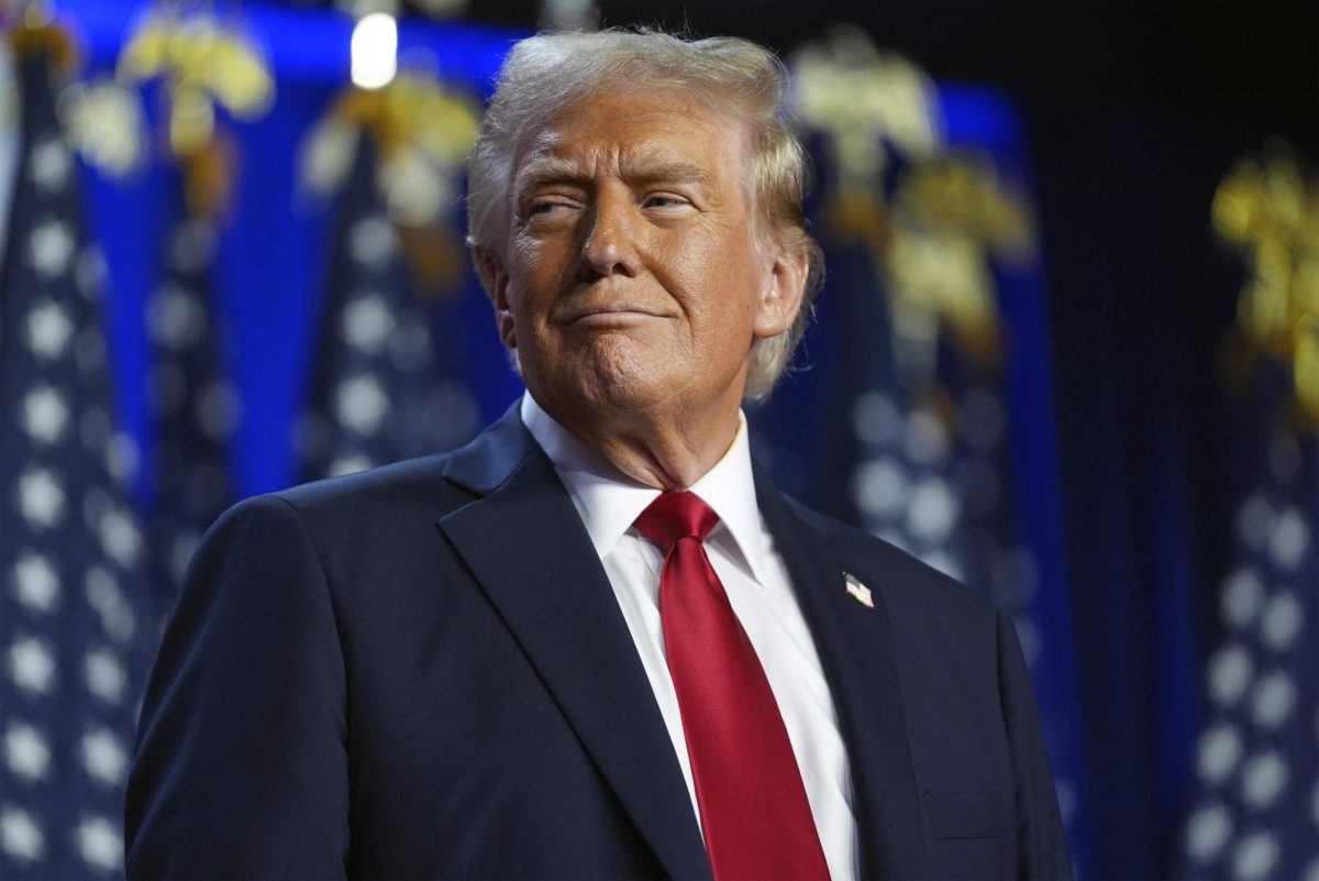 Trump at his election night watch party Nov. 6.