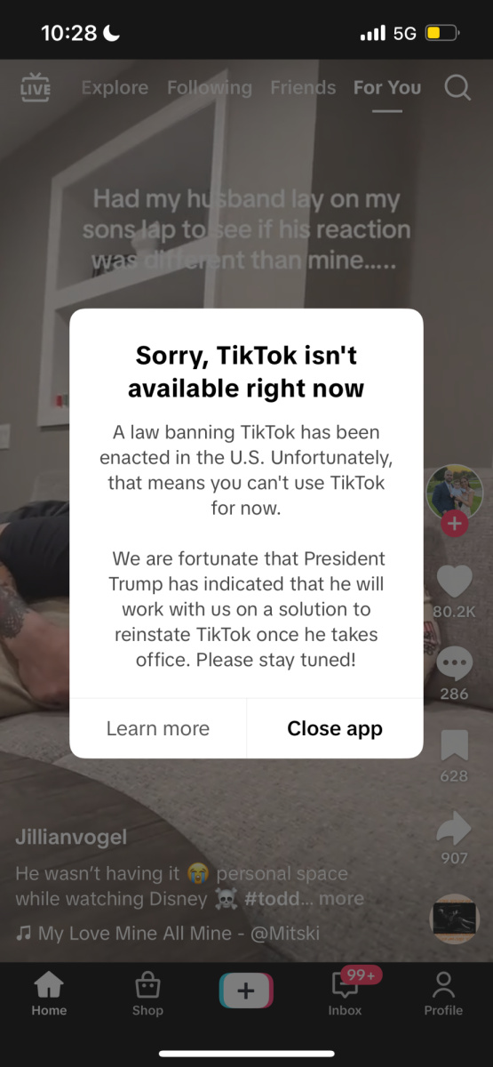 American users received a popup on Jan. 18 which would re-direct them if they tried to open TikTok.  